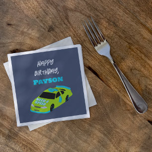 Serviette En Papier Besoin de 4 Speed Race Car Boys 4th Birthday Party