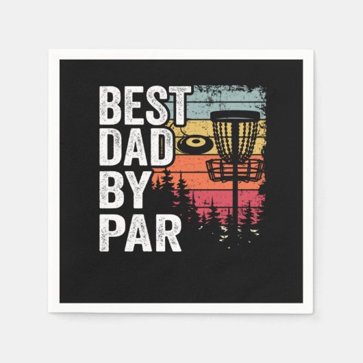 Serviette En Papier Best Dad By Par Disc Golf Daddy Gift Disc Golfer (Devant)