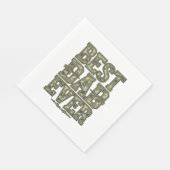 Serviette En Papier Best Dad Ever Camo Vintage Engraving Design_1 (Coin)