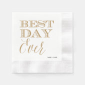 Serviette En Papier BEST DAY EVER cocktail napkin (Devant)