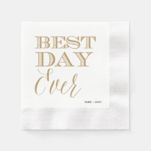 Serviette En Papier BEST DAY EVER cocktail napkin