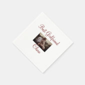 Serviette En Papier Best Girlfriend ajouter nom valentine ajouter coup (Coin)
