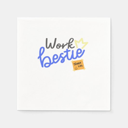 Serviette En Papier Bestie de travail - Bleu Classique (Devant)