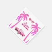 Serviette En Papier Besties Malibu Pink Doll Plage Anniversaire (Coin)