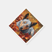 Serviette En Papier Bétail australien en automne Feuilles automne Insp (Coin)