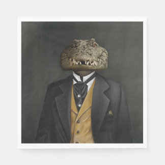 Serviette En Papier Bêtes Nobles - Crocodile Dandy