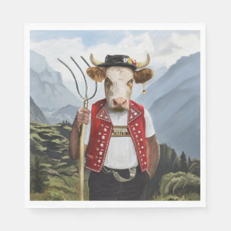 Serviette En Papier Bêtes nobles - Vache Dandy