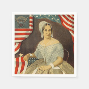 Serviette En Papier Betsy Ross Premier drapeau américain Portrait Vint
