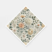 Serviette En Papier Beurre Aquarelle Jaune Floral Élégant Moderne (Coin)