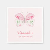 Serviette En Papier Beurre d'aquarelle mignonne 1er anniversaire fête (Devant)