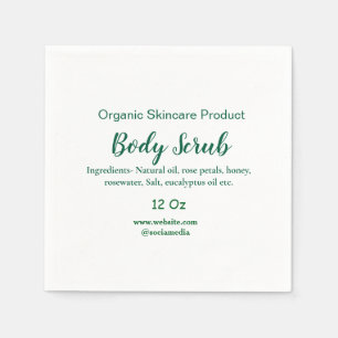 Serviette En Papier Beurre de corps bio vert nature ajouter le nom dan