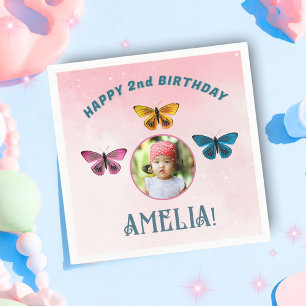 Serviette En Papier Beurre mignonne Fille Anniversaire Photo