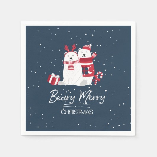 Serviette En Papier Beurre polaire Joyeux Noël ID851 (Devant)