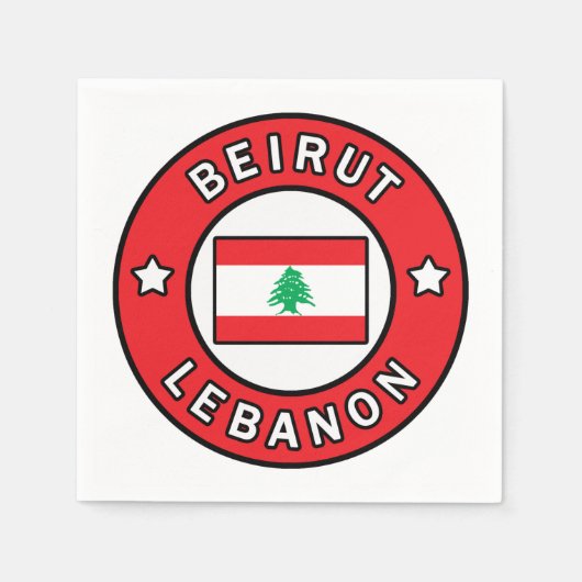 Serviette En Papier Beyrouth Liban (Devant)