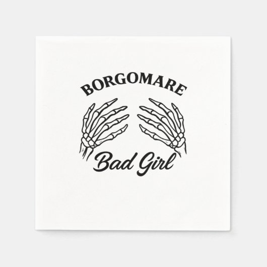 Serviette En Papier Bgm Bad Girl - Skeleton Heart Mains (Devant)