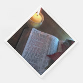 Serviette En Papier Bible & Bougie Blanc Standard Dîner Papier Napkin (Coin)