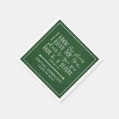 Serviette En Papier Bible chrétienne moderne Verse Green Graduation (Coin)