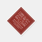 Serviette En Papier Bible chrétienne moderne Verse Red Graduation (Coin)