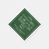 Serviette En Papier Bible chrétienne Verse Typographie Green Graduatio (Coin)