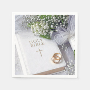Serviette En Papier Bible de mariage avec bouquet de muguet