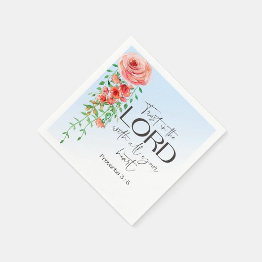 Serviette En Papier Bible Proverbs Floral scripture (Coin)