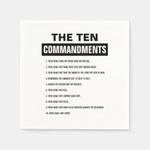 Serviette En Papier Bible Verse Chrétien Religieux Dix Commandements