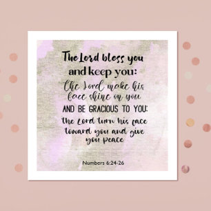 Serviette En Papier Bible verse Corinthiens Floral Carré Napkins