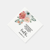 Serviette En Papier Bible verse Matthew Floral  Square  (Coin)