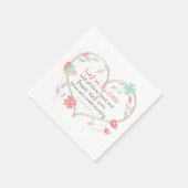 Serviette En Papier Bible Verse Proverbes 3:5 Coeur chrétien (Coin)