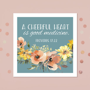 Serviette En Papier Bible verse Proverbes Papier