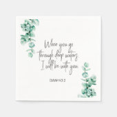 Serviette En Papier Bible verset Isaïe Carré (Devant)