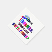 Serviette En Papier Bibliothécaire Superhero - Gras Conception de text (Coin)