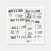 Serviette En Papier Bibliothèque Date Timps Napkins (Devant)
