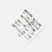 Serviette En Papier Bibliothèque Date Timps Napkins (Coin)