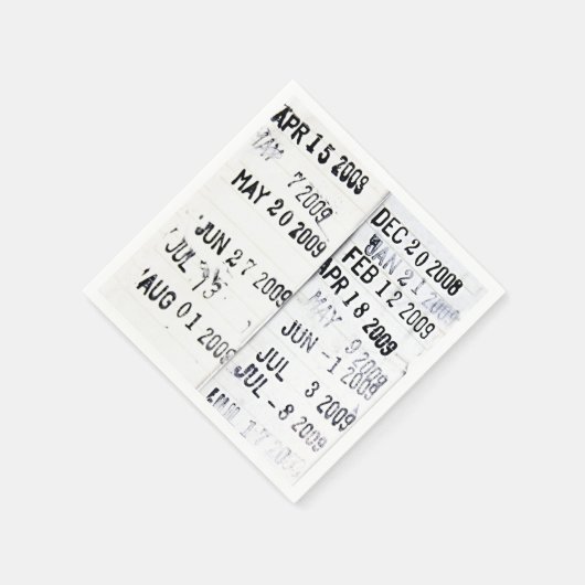 Serviette En Papier Bibliothèque Date Timps Napkins (Coin)