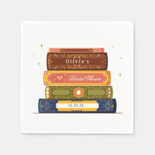 Serviette En Papier Bibliothèque de livres d'histoires pour la fête de