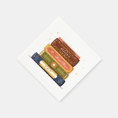Serviette En Papier Bibliothèque de livres d'histoires sur la Fête des (Coin)