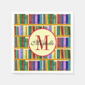 Serviette En Papier Bibliothèque pour génie. Livres pour élèves intell (Devant)