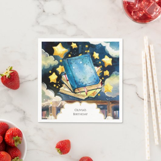 Serviette En Papier Bibliothèque Simple Magic Storybook Anniversaire (En situation)