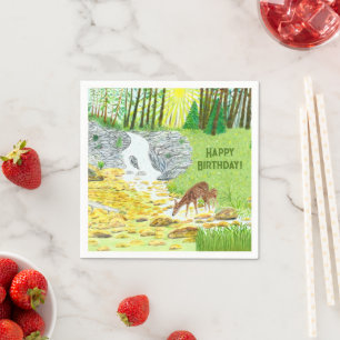 Serviette En Papier Biche et faon