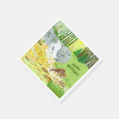 Serviette En Papier Biche et faon (Coin)