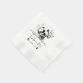Serviette En Papier Bichon Frise Chien Boissons Personnalisées Sur Moi (Coin)