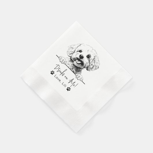 Serviette En Papier Bichon Frise Chien Boissons Personnalisées Sur Moi (Coin)