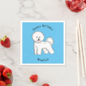 Serviette En Papier Bichon frise dog dessin animé (En situation)