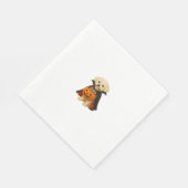 Serviette En Papier Bichon Frisé Halloween Vampire Pup avec Citrouille (Coin)