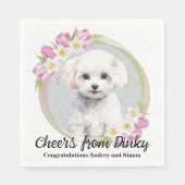 Serviette En Papier Bichon Frise Je Fais Aux Serviettes Avec Chiens Ph (Devant)