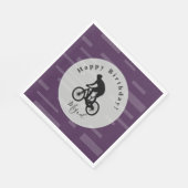 Serviette En Papier Bicycle Rider Joyeux Anniversaire Papier serviette (Coin)