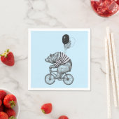 Serviette En Papier Bicyclette à ballon (En situation)