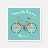 Serviette En Papier Bicyclette mignonne Enfants Vélo Anniversaire Fête (Devant)
