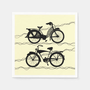 Serviette En Papier Bicyclette Noir 1